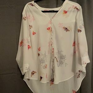 Butterfly print torrid blouse